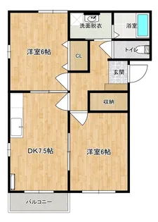 コーポ塚原【101号室】の間取り