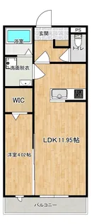 LUXE DE MINE【402号室】の間取り