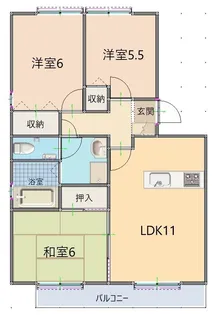 エスポワール今泉【102号室】の間取り