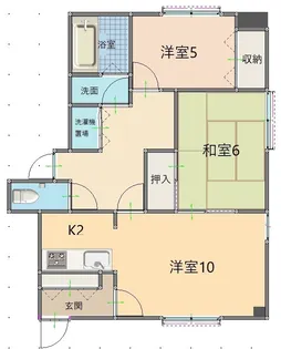 サンポワール宇都宮【105号室】の間取り