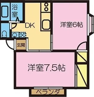 ヨコザワヒルズ【8-201号室】の間取り