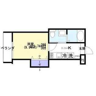 ジュリーハウス【203号室】の間取り