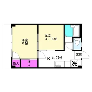 小林コーポ【202号室】の間取り