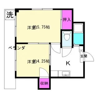 北添ハイツ【301号室】の間取り