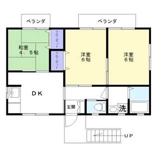 ハウスミユキ【201号室】の間取り