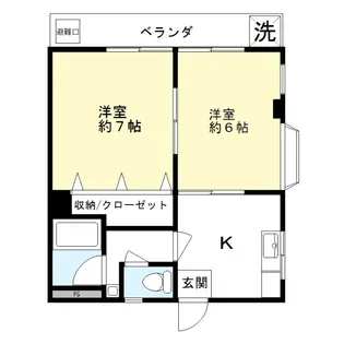 浜野ハイツ【301号室】の間取り