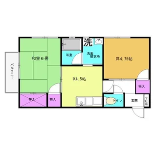 シャトー二瓶【205号室】の間取り