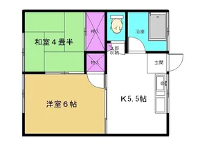 第一百合荘【202号室】の間取り
