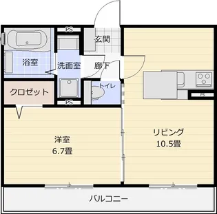 グランシャトー駅東【102号室】の間取り