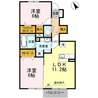 アヴァンティA【102号室】の間取り