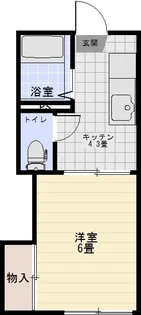 キャトルセゾン手形【203号室】の間取り