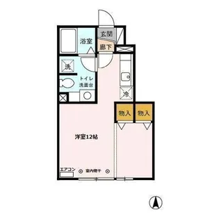 セジュールピエースA【105号室】の間取り