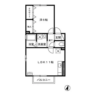 エステート手形【202号室】の間取り