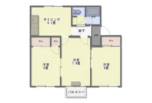 レジデンス長谷川【202号室】の間取り