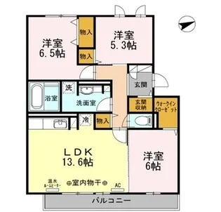 セジュールNANA【302号室】の間取り