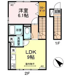 ブレジオぴあⅡ【203号室】の間取り