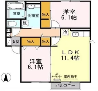 メゾン ド ソレイユ【102号室】の間取り