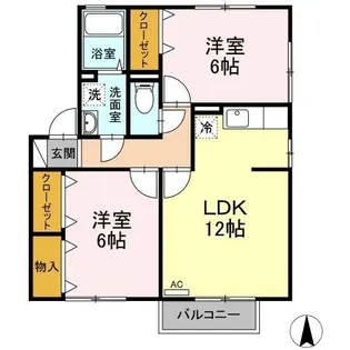 ドエル ノア【201号室】の間取り