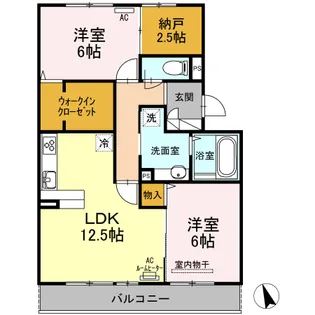 クルール ローズ【302号室】の間取り