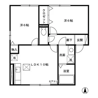 セジュールエルピス【101号室】の間取り