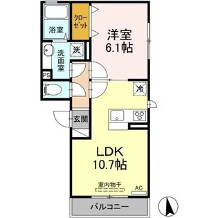 セジュール ゼロ フォース【202号室】の間取り