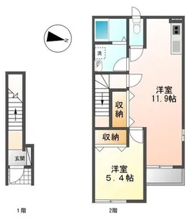 サンフォレスティ【206号室】の間取り