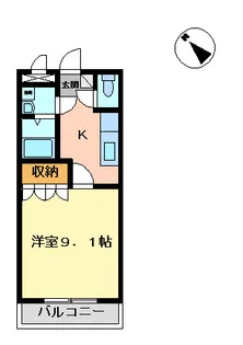 コンフォート堰添【101号室】の間取り