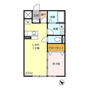 プレステージ南通【102号室】の間取り