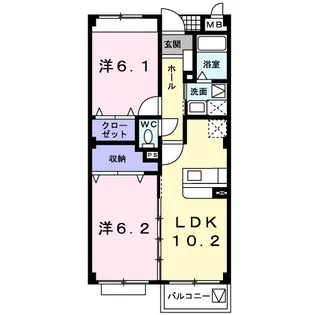 ベルヴェデール【303号室】の間取り
