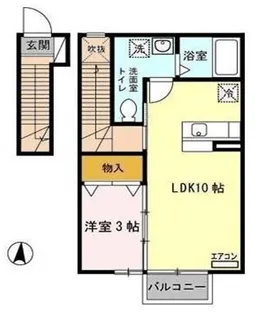 フローリッシュ田五郎【203号室】の間取り