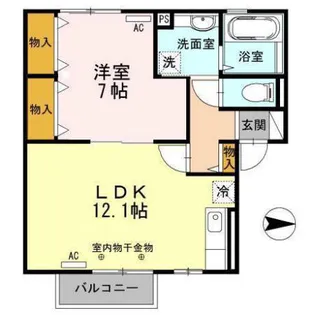 サンライフ神宮田【103号室】の間取り