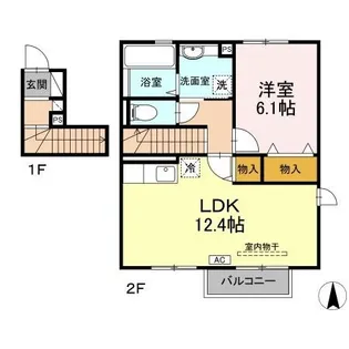 アルビレオ【201号室】の間取り