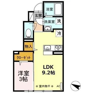 プラヴィダ南通【101号室】の間取り