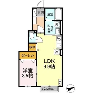 メゾン泉東町【102号室】の間取り