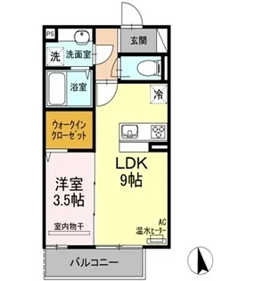 セジュール ゼロ ファースト【203号室】の間取り