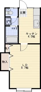 ユースピア昼寝【103号室】の間取り