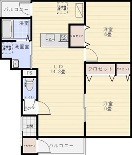 Y's square山王【302号室】の間取り