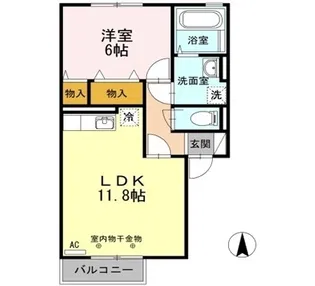 アルカンシェルB【103号室】の間取り