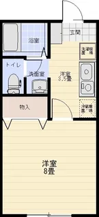 ラフィネサンワ【101号室】の間取り