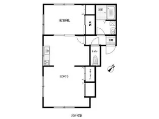 ウエストメイユール【202号室】の間取り