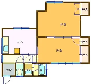 石松コーポ【202号室】の間取り