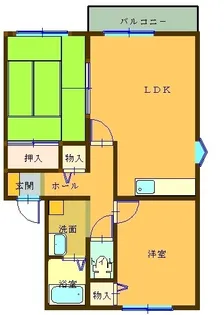 OMハイツC棟【102号室】の間取り