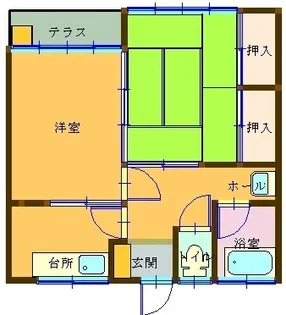 コーポ前田【101号室】の間取り