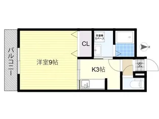 ウエスト・5【304号室】の間取り