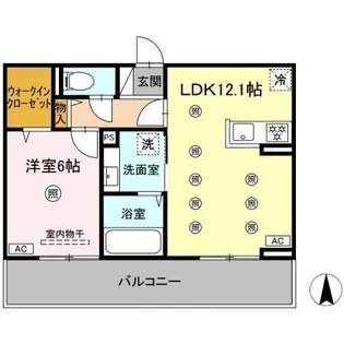 Solaire【202号室】の間取り