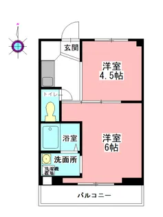 ヴィラナリー撫養 1号棟【407号室】の間取り