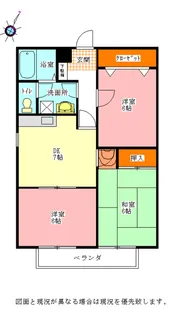 グリーンハイツ岡崎【201号室】の間取り