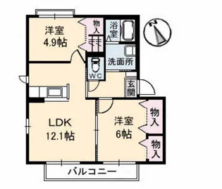 コンフォートヴィラ Ⅰ【202号室】の間取り