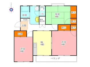 五輪館【403号室】の間取り