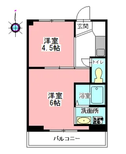 ヴィラナリー撫養 1号棟【308号室】の間取り